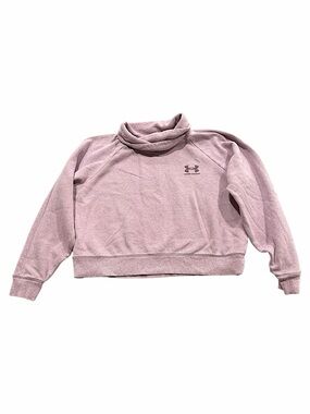 Under Armour Funnel Neck Cropped Sweatshirt Light Purple Outdoor Gym Size M